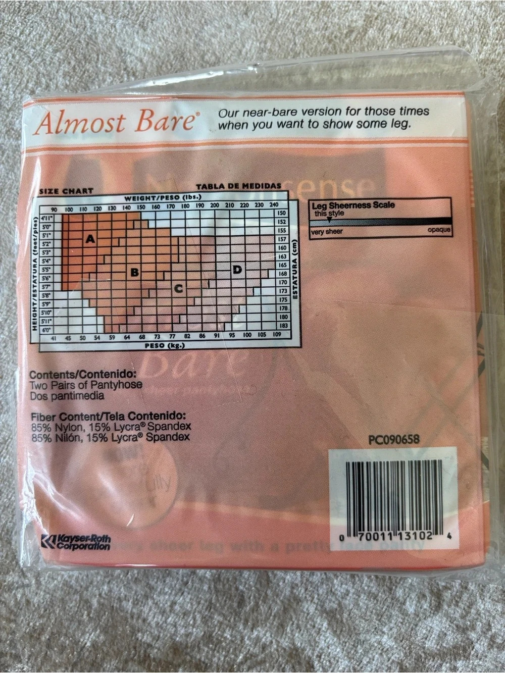 6 Pairs No Nonsense Almost Bare Very Sheer Pantyhose w/ Lace Panty Bare Bisque